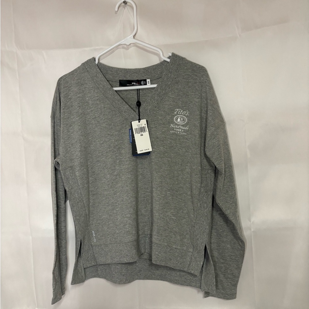 New with tags, womens size XS Tito’s vodka Ralph Lauren sweater, #E834